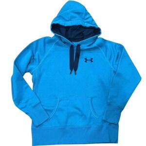 Under Armour Storm Fleece Pullover Hoodie Sweatshirt Loose Fit Small Blue